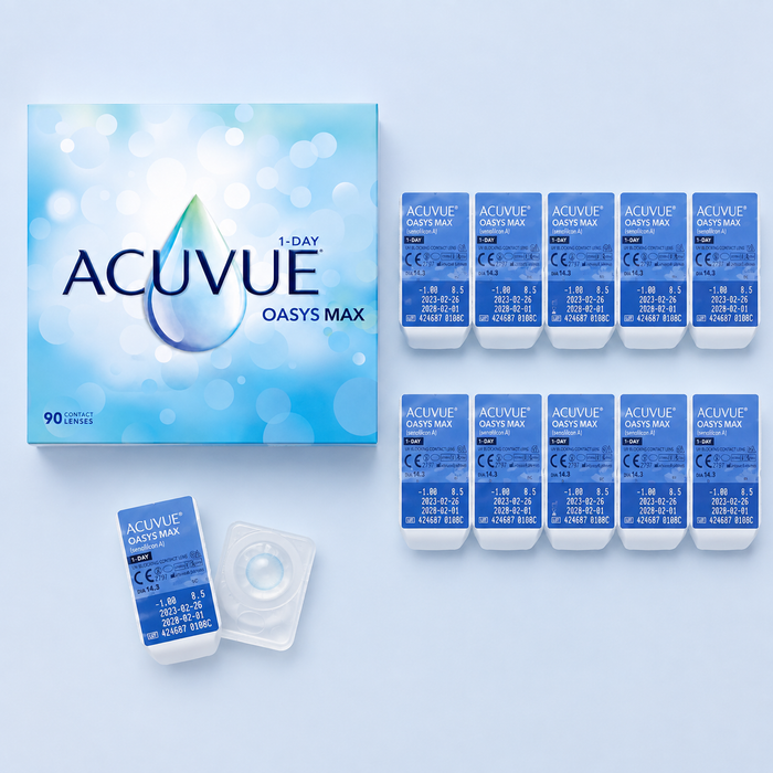 Acuvue Oasys MAX 1 jour 90 paires (Filtrant la lumière bleue)