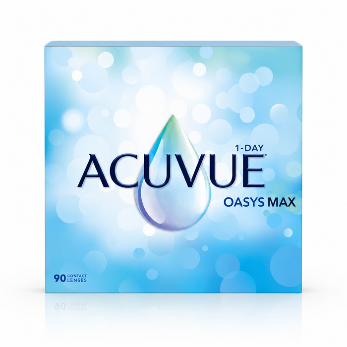 Acuvue Oasys MAX 1 jour 90 paires (Filtrant la lumière bleue)
