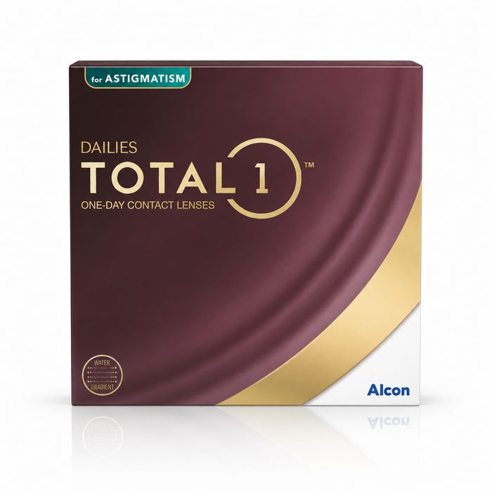 Alcon Dailies Total 1 pour astigmatisme, paquet de 90 (aucuns frais supplémentaires)